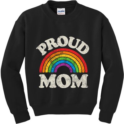 L.G.B.T.Q Proud Mom G.A.Y Pride Lgbt Ally Rainbow Kids Sweatshirt