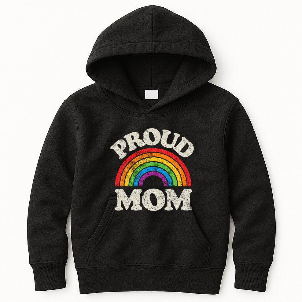 L.G.B.T.Q Proud Mom G.A.Y Pride Lgbt Ally Rainbow Kids Hoodie