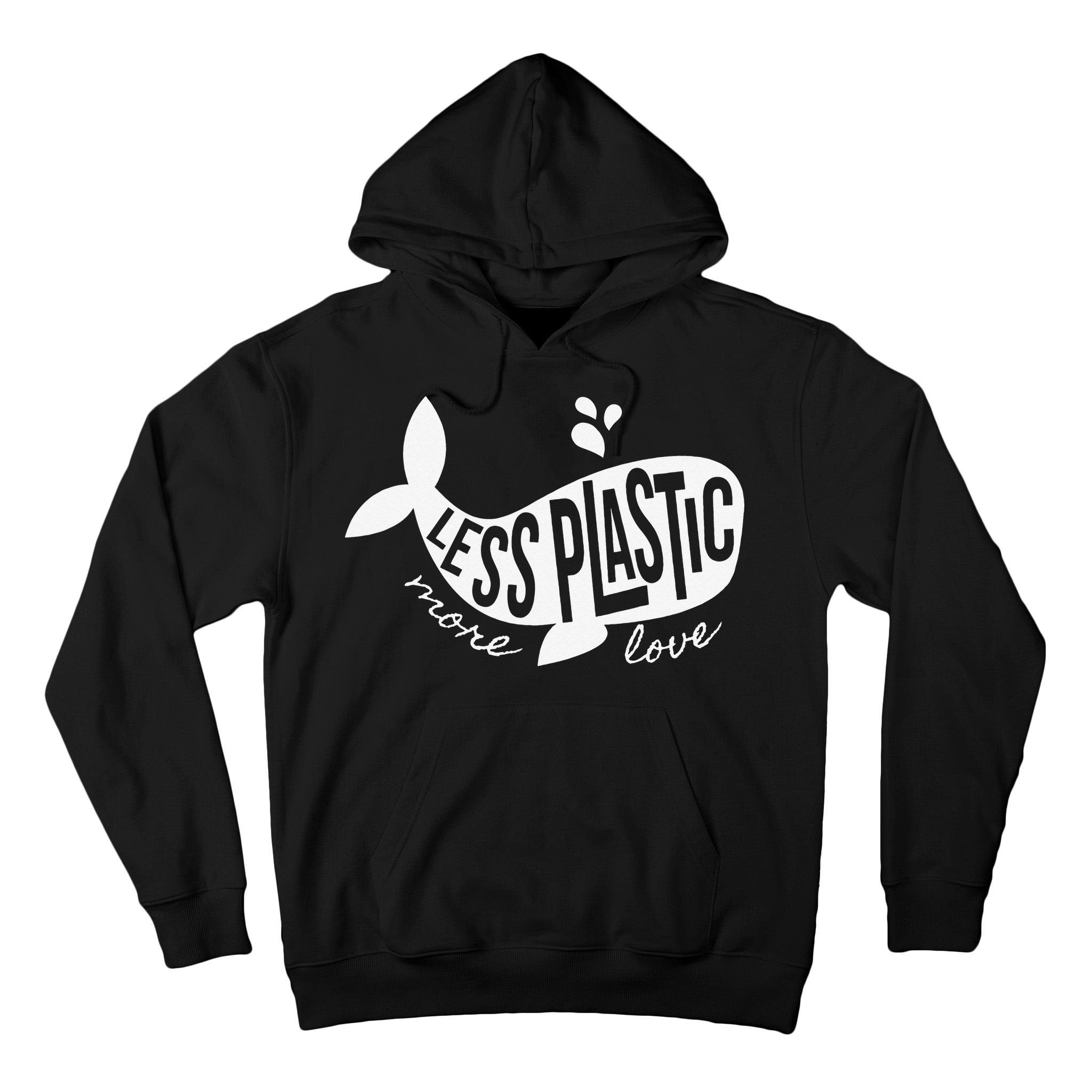 Less Plastic More Love Recycle Awareness Earth Day Tall Hoodie