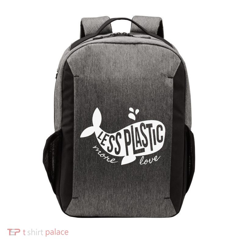 Less Plastic More Love Recycle Awareness Earth Day Vector Backpack