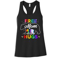 LGBTQ Pride Mama Bear Free Mom Hugs Women's Racerback Tank