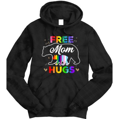 LGBTQ Pride Mama Bear Free Mom Hugs Tie Dye Hoodie