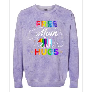 Lgbt Pride Mama Bear Free Mom Hugs Colorblast Crewneck Sweatshirt