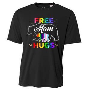 Lgbt Pride Mama Bear Free Mom Hugs Cooling Performance Crew T-Shirt