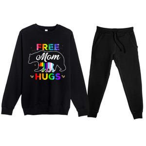 Lgbt Pride Mama Bear Free Mom Hugs Premium Crewneck Sweatsuit Set