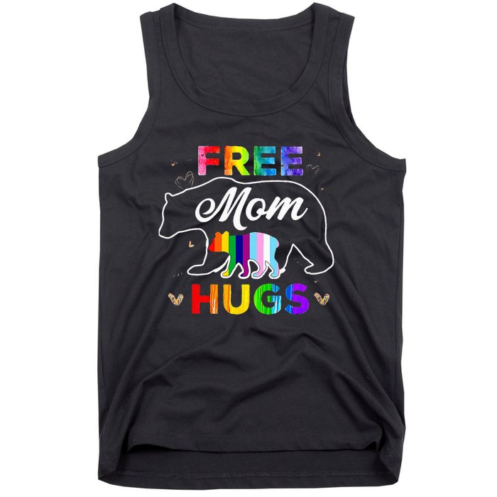 Lgbt Pride Mama Bear Free Mom Hugs Tank Top