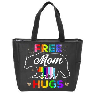 Lgbt Pride Mama Bear Free Mom Hugs Zip Tote Bag