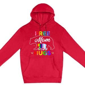 Lgbt Pride Mama Bear Free Mom Hugs Premium Pullover Hoodie