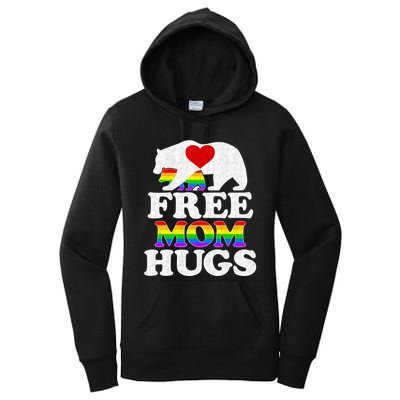 LGBTQ Pride Mama Bear Free Mom Hugs Mothers Day Women's Pullover Hoodie