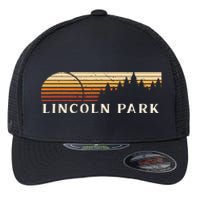 Lincoln Park Mi Vintage Evergreen Sunset Eighties Retro Flexfit Unipanel Trucker Cap