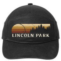 Lincoln Park Mi Vintage Evergreen Sunset Eighties Retro 7-Panel Snapback Hat