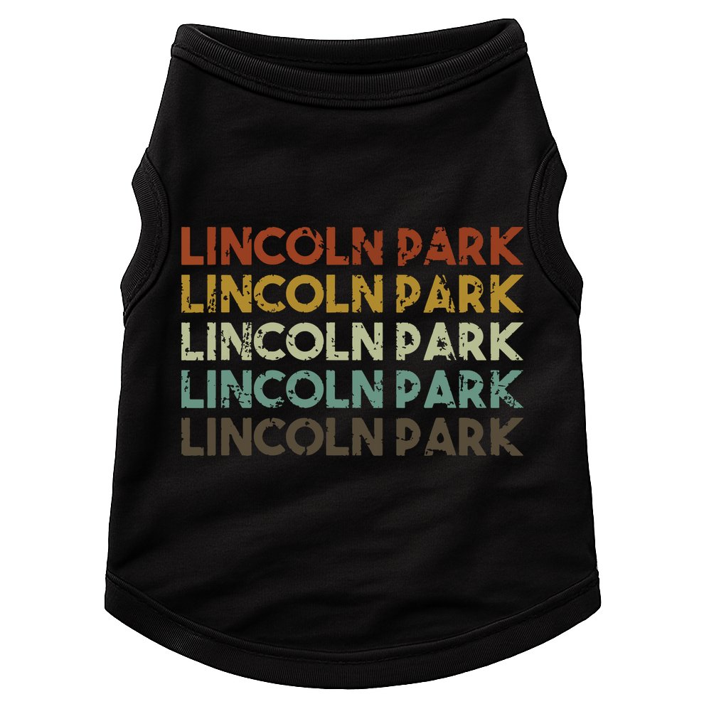Lincoln Park Michigan Retro Vintage City Doggie Tank