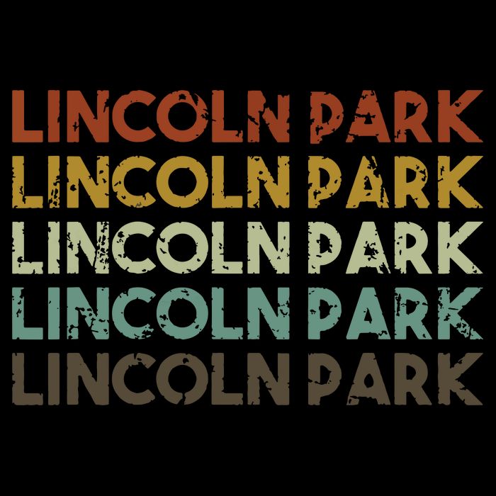 Lincoln Park Michigan Retro Vintage City Button