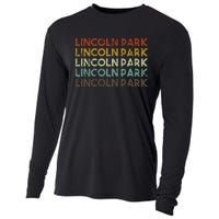 Lincoln Park Michigan Retro Vintage City Cooling Performance Long Sleeve Crew