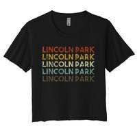 Lincoln Park Michigan Retro Vintage City Women's Crop Top Tee