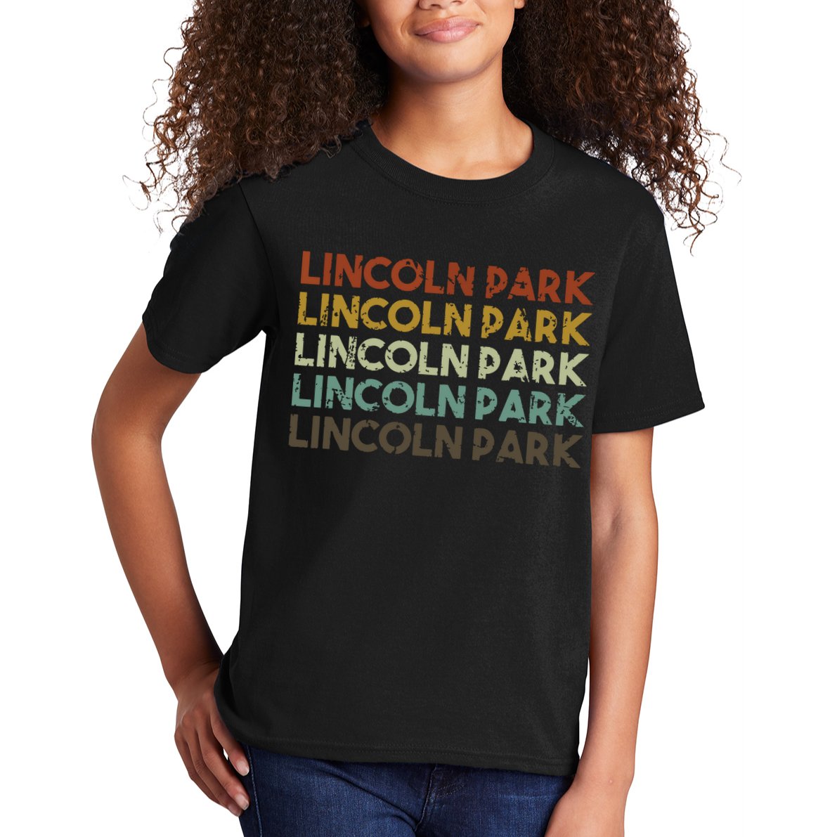 Lincoln Park Michigan Retro Vintage City Kids T-Shirt