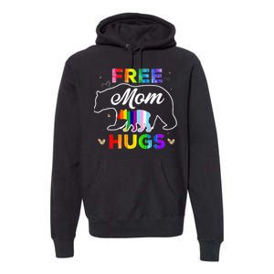 LGBTQ Pride Mama Bear Free Mom Hugs Premium Hoodie