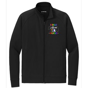 LGBTQ Pride Mama Bear Free Mom Hugs Stretch Full-Zip Cadet Jacket