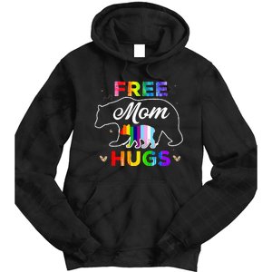 LGBTQ Pride Mama Bear Free Mom Hugs Tie Dye Hoodie