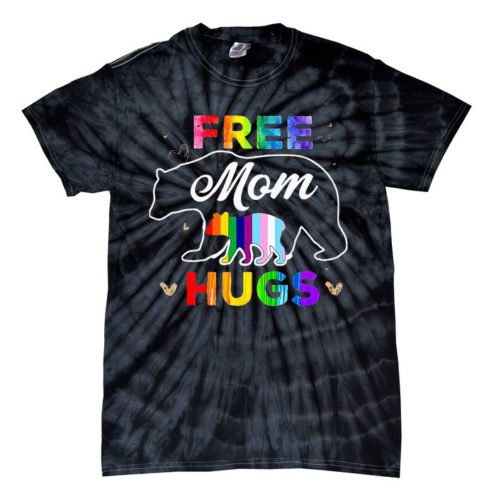 LGBTQ Pride Mama Bear Free Mom Hugs Tie-Dye T-Shirt