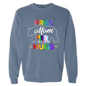 LGBTQ Pride Mama Bear Free Mom Hugs Garment-Dyed Sweatshirt