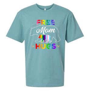 LGBTQ Pride Mama Bear Free Mom Hugs Sueded Cloud Jersey T-Shirt