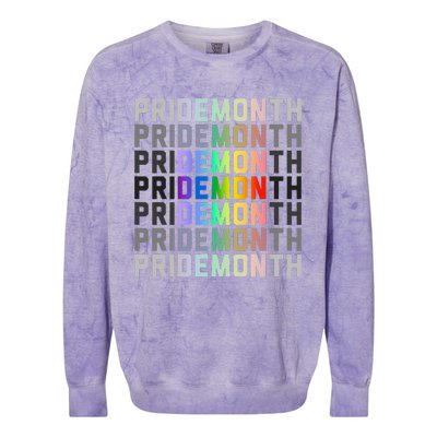 Lgbtqia Pride Month Design Gaypride Love Colorblast Crewneck Sweatshirt