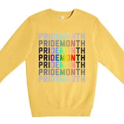 Lgbtqia Pride Month Design Gaypride Love Premium Crewneck Sweatshirt