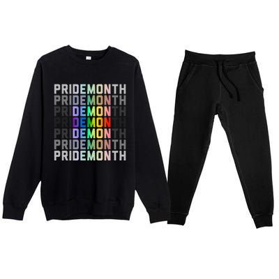 Lgbtqia Pride Month Design Gaypride Love Premium Crewneck Sweatsuit Set