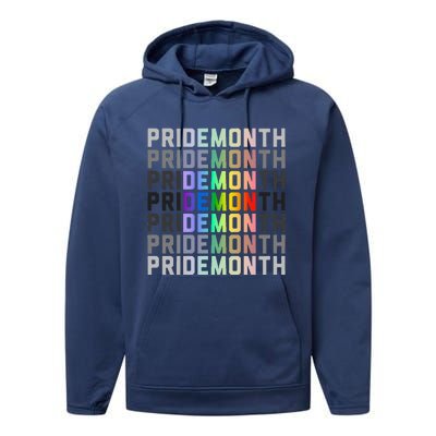 Lgbtqia Pride Month Design Gaypride Love Performance Fleece Hoodie