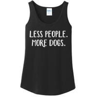 Less People More Dogs Ladies Essential Tank