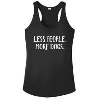 Less People More Dogs Ladies PosiCharge Competitor Racerback Tank