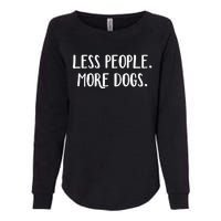 Less People More Dogs Womens California Wash Sweatshirt