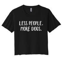 Less People More Dogs Women's Crop Top Tee