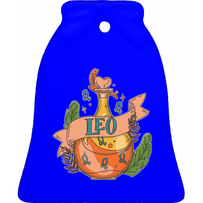 Leo Potion Magical Astrology Gift Ceramic Bell Ornament