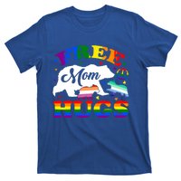 Lgbtq Pride Mama Bear Free Mom Hugs Vintage Rainbow Flag Funny Gift T-Shirt