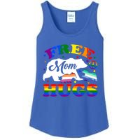 Lgbtq Pride Mama Bear Free Mom Hugs Vintage Rainbow Flag Funny Gift Ladies Essential Tank