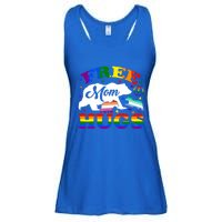 Lgbtq Pride Mama Bear Free Mom Hugs Vintage Rainbow Flag Funny Gift Ladies Essential Flowy Tank