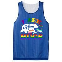 Lgbtq Pride Mama Bear Free Mom Hugs Vintage Rainbow Flag Funny Gift Mesh Reversible Basketball Jersey Tank