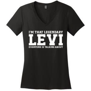 Levi Personal Name Funny Levi Women's V-Neck T-Shirt