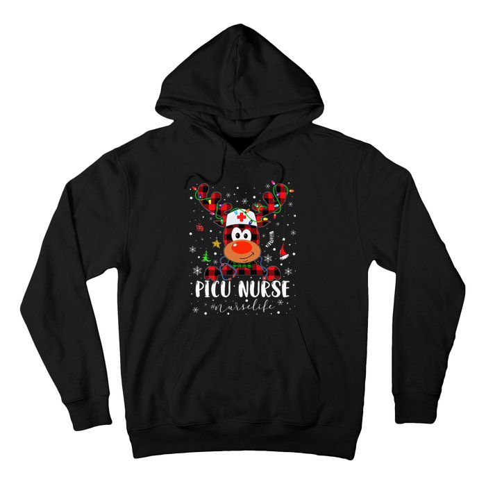 Love Picu Nurse Life Reindeer Nurse Christmas Pajama Xmas Hoodie