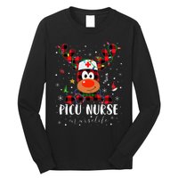 Love Picu Nurse Life Reindeer Nurse Christmas Pajama Xmas Long Sleeve Shirt