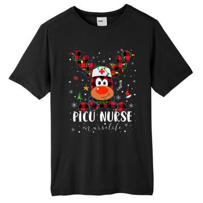 Love Picu Nurse Life Reindeer Nurse Christmas Pajama Xmas Tall Fusion ChromaSoft Performance T-Shirt