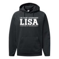 Lisa Personal Name Women Girl Funny Lisa Performance Fleece Hoodie