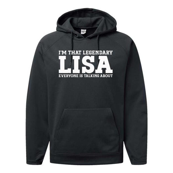 Lisa Personal Name Women Girl Funny Lisa Performance Fleece Hoodie