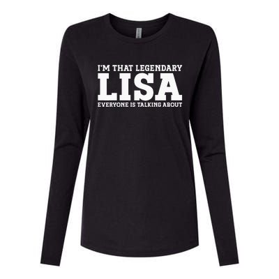 Lisa Personal Name Women Girl Funny Lisa Womens Cotton Relaxed Long Sleeve T-Shirt