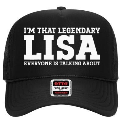 Lisa Personal Name Women Girl Funny Lisa High Crown Mesh Back Trucker Hat