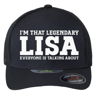 Lisa Personal Name Women Girl Funny Lisa Flexfit Unipanel Trucker Cap