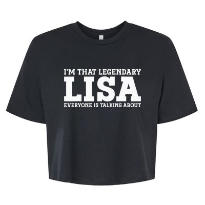 Lisa Personal Name Women Girl Funny Lisa Bella+Canvas Jersey Crop Tee