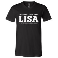 Lisa Personal Name Women Girl Funny Lisa V-Neck T-Shirt